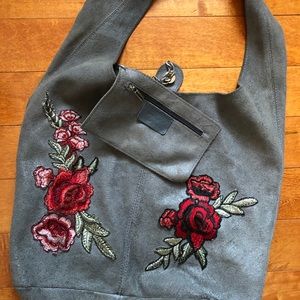 Persaman New York Embroidered Leather Shoulder Bag